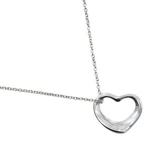 TIFFANY&Co. Open heart Necklace Elsa Peretti Silver925 heart 2.1g Women